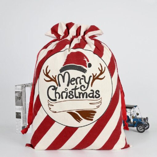 One or Two Large Canvas Christmas Drawstring Bags - Image 13