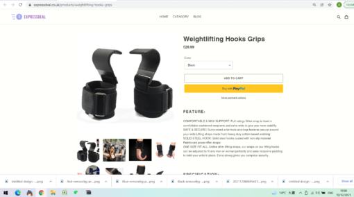 Weightlifting Hooks Grips - Image 4