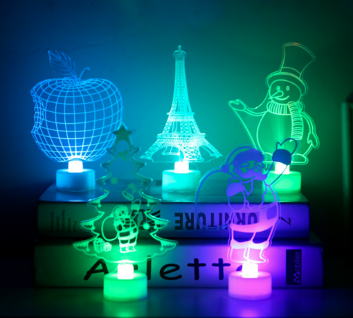 Colorful LED Acrylic Decorations Lamp