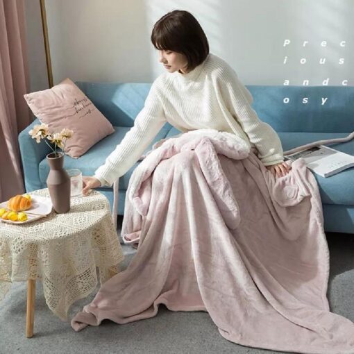 Soft Hoodie Rabbit Lazy Blanket - Image 10