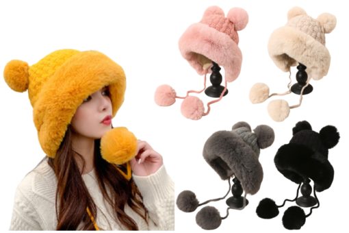 Winter Oversize Head Warmer with Pom Pom - Image 6