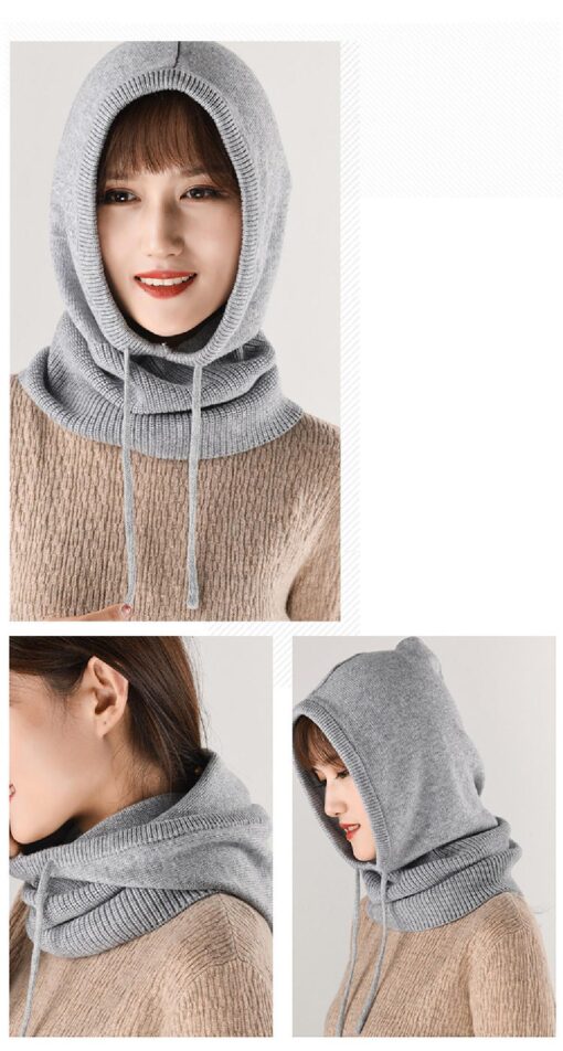 Women Winter Knitted Hood Beanie Hats - Image 17