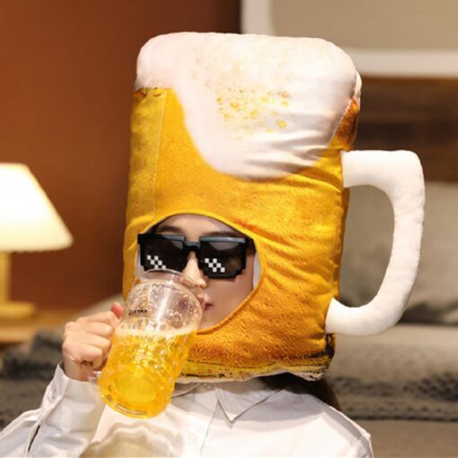 One or Two Beer Hat with Handl - Image 4