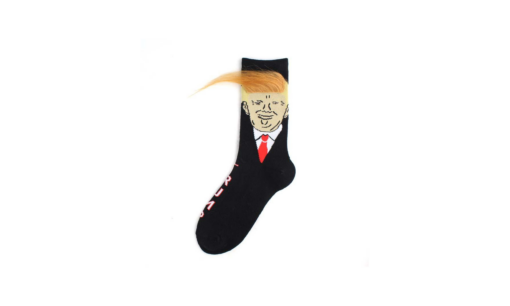 One or Six Pairs Trump Socks With Fake Hair - Image 2