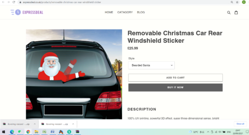 Removable Christmas Car Rear Wiper Sticker - - Image 27