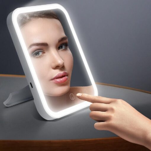 Portable USB Touch Screen Lighted up Makeup Mirror - Image 3