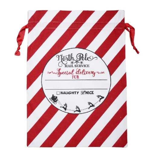 One or Two Large Canvas Christmas Drawstring Bags - Image 16