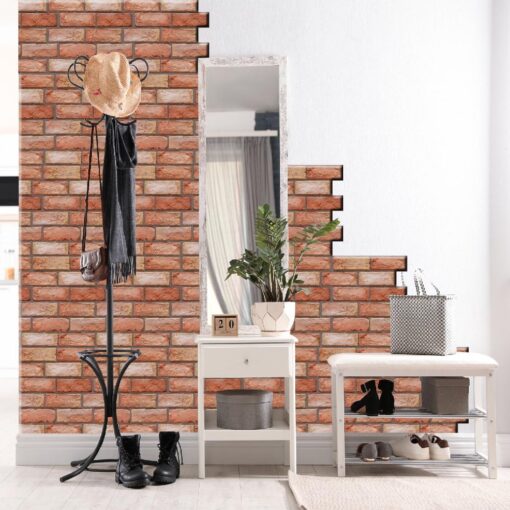 10 piece Waterproof PVC 3D Tile Brick Wall Sticker - Image 41