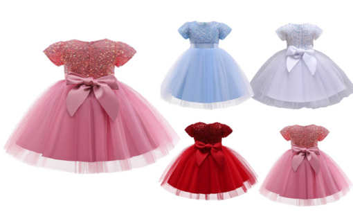 Kid's Princess Sequins Gauze Tutu Dress