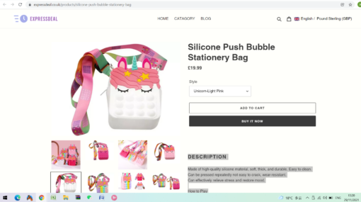 Unicorn Push Pop Fidget Bubble Shoulder Bag - Image 15