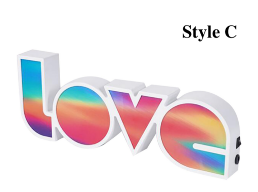 Rainbow LOVE Letter Lamp - Image 12