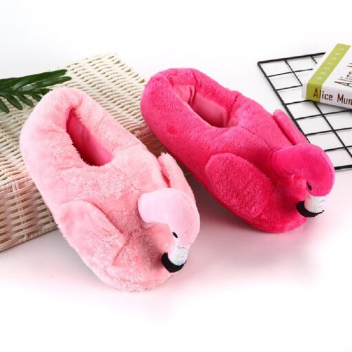 Cute Flamingo Plush Slippers - Image 3