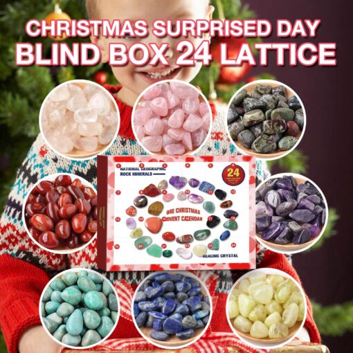 24 Grid Advent Calendar Gem Stone Blind Gift box - Image 10