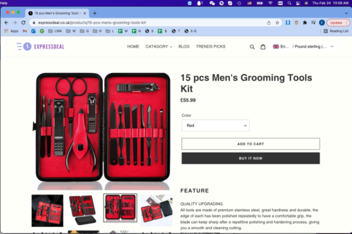 15 pcs Men's Grooming Tools Kit - Image 5