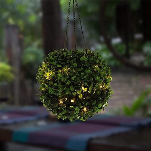 1 or 2 Solar Topiary Ball with LEDs