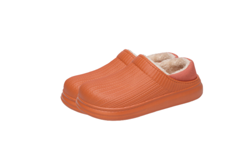 Non-Slip Rubber Slippers with Short Fleece - Image 3