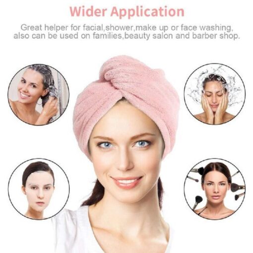 One, Two or Four Ultra Plush Microfiber Hair Towel Wrap - Image 6