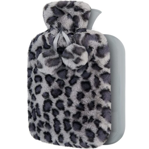 Hot Water Bottle with Leopard Print Cover - Image 8