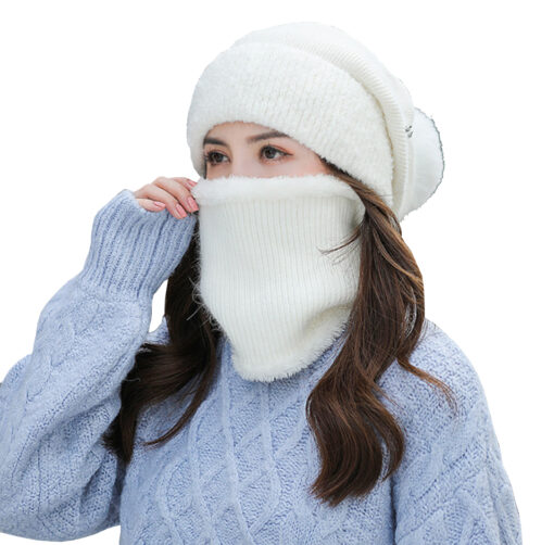 Warm Oversized Beanie with Optional Face Mask Cover - Image 20