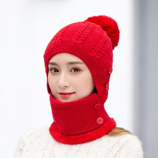 Winter Warm Knitted Cap＆Neck Warmer Sets - Image 16