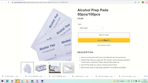 Covid -19 Alcohol Pads Wipes 100pcs - - Image 5