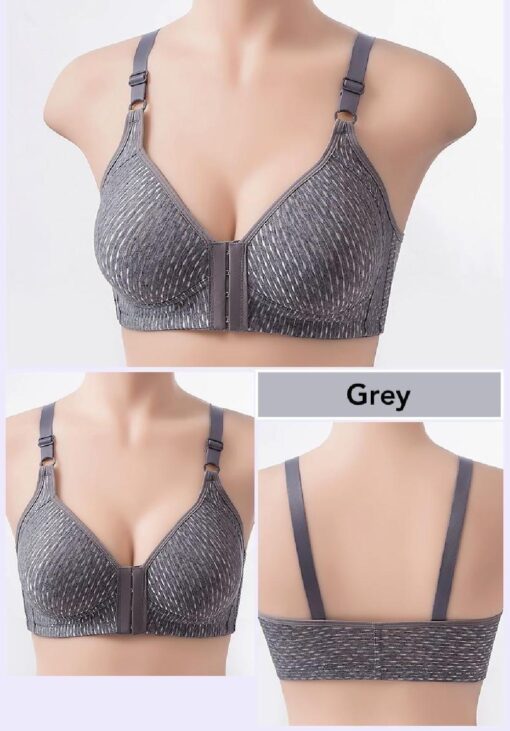 Comfortable Breathable Front Closure Push Up Bra - Image 8