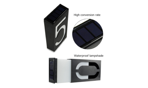 One or Two Solar LED Number Door Plaque Lamp - Image 2