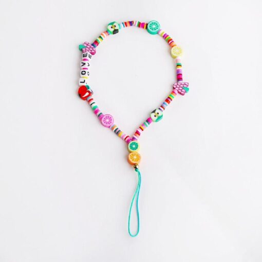 One or Three Rainbow Color Beaded Phone Chain - Image 14