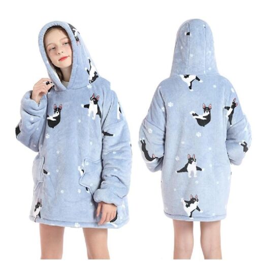 Kids Oversized Fluffy Hoodie Blanket - Image 6