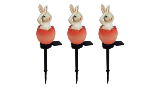 One or Two Solar Rabbit Shaped Sculpture Garden LED Light - Image 18