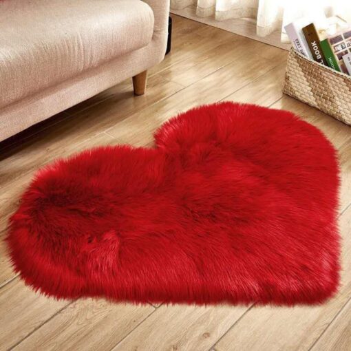 Heart Shaped Fluffy Floor Mat