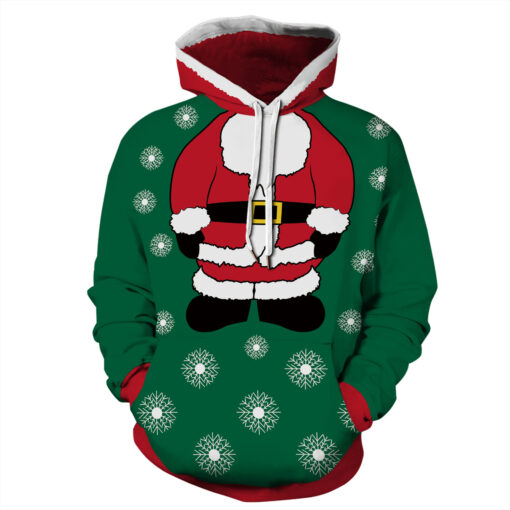 Christmas 3D Print Funny Lovely Pocket Hoodi