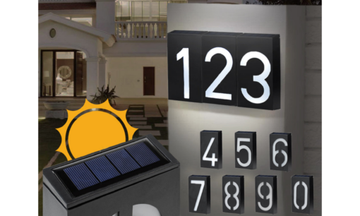 One or Two Solar LED Number Door Plaque Lamp - Image 5