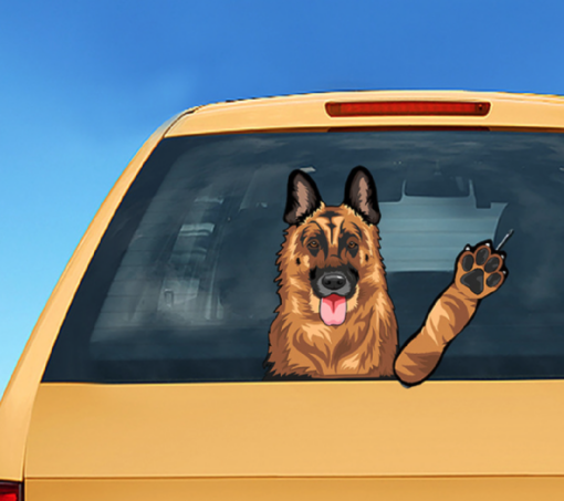 Removable Pets Car Rear Windshield Sticker