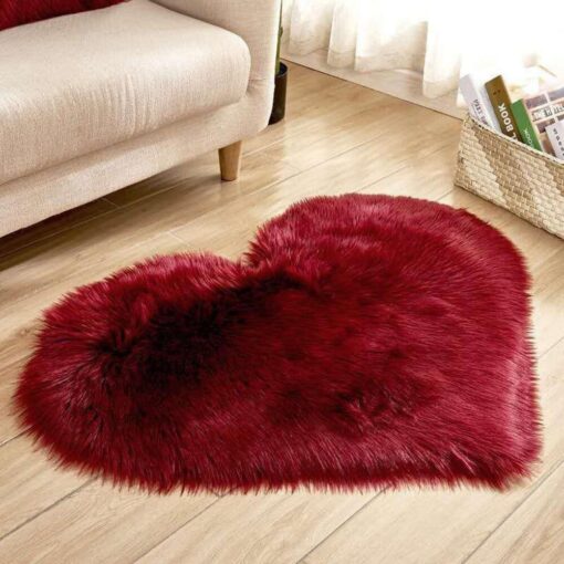 Heart Shaped Fluffy Floor Mat - Image 8