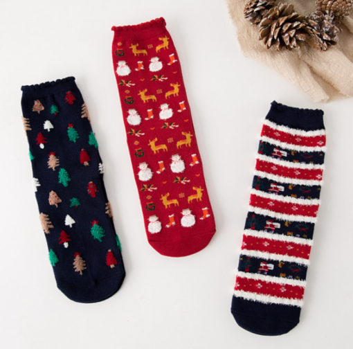 3 Pairs Christmas Cotton Socks - - Image 4