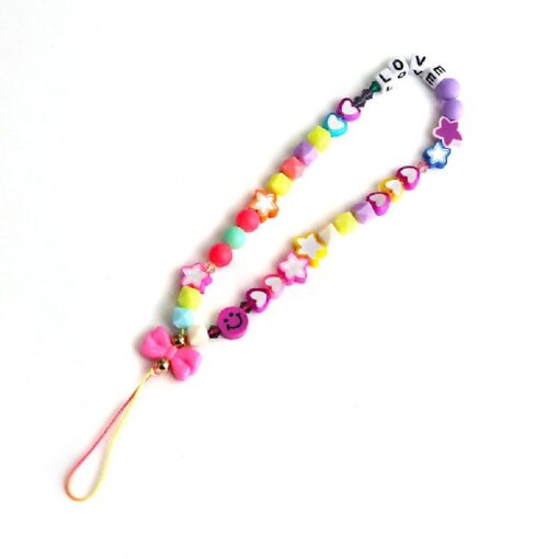 One or Three Rainbow Color Beaded Phone Chain - Image 10