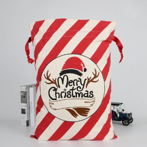 One or Two Large Canvas Christmas Drawstring Bags - Image 19