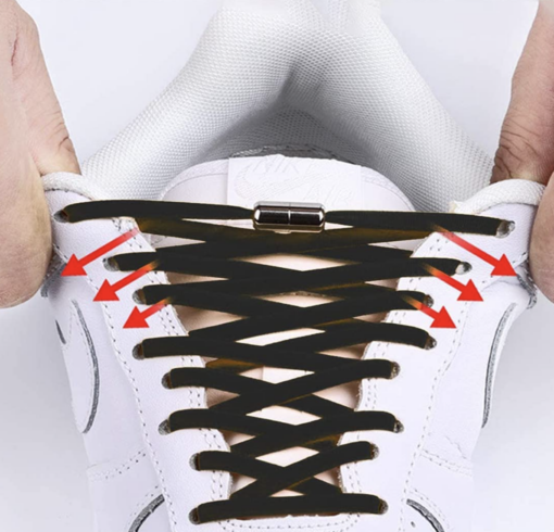 Capsule Shape Metal Lock Elastic No-Tie Shoelace