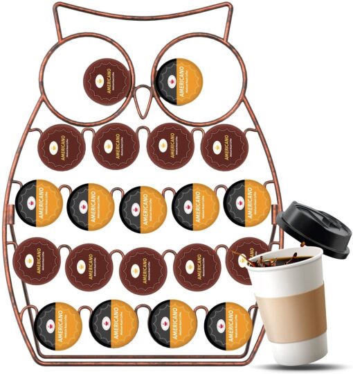 Black or Brown Owl Coffee Capsule Holder Pods Organizer - Image 12