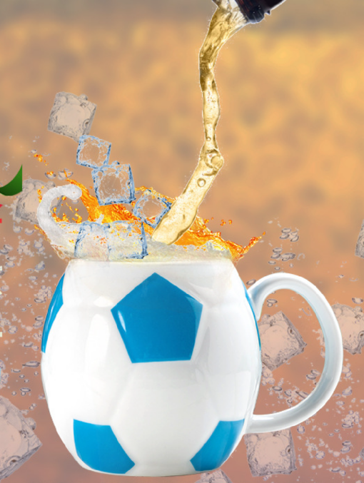 Qatar World Cup Football Style Beer Mug - Image 3