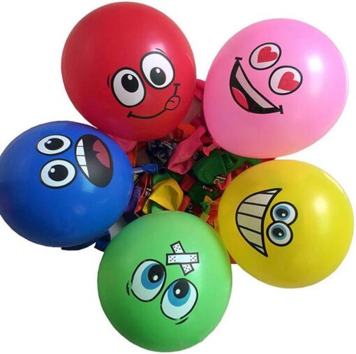 100 Pcs Emoji Party Latex Balloons 12 Inch - Image 2