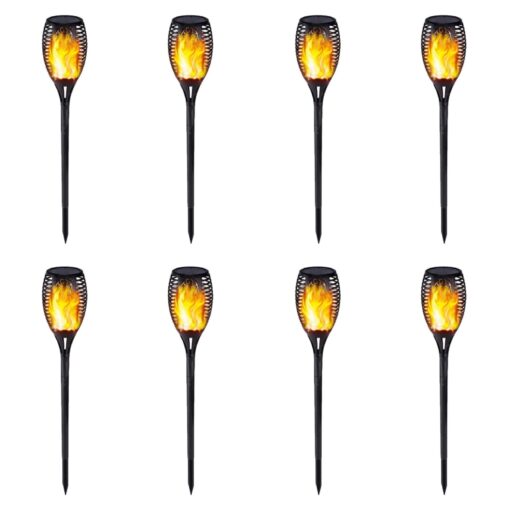 Four or Eight Pack Solar LED Flickering Flame Torch Light - Image 6