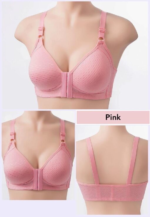 Comfortable Breathable Front Closure Push Up Bra - Image 5