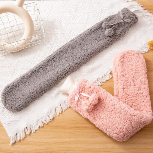 One or Two 2L Extra Long Fluffy Hot Water Bottle with Cover - Image 13