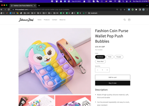 Fashion Pop Push Bubbles Coin Purse Wallet - Image 5