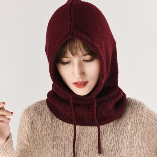 Women Winter Knitted Hood Beanie Hats - Image 12