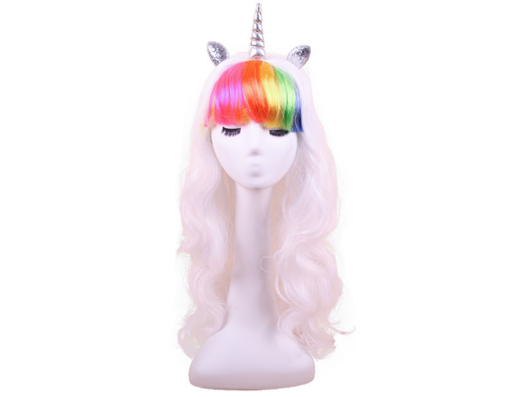 Adults Halloween Unicorn Wig with Horn and Ears - Image 6