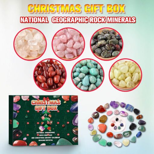 24 Grid Advent Calendar Gem Stone Blind Gift box - Image 7