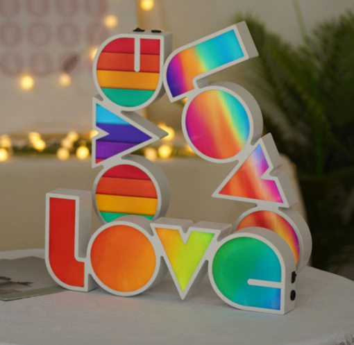 Rainbow LOVE Letter Lamp - Image 10